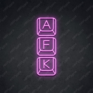 'Away From Keyboard' Neon Sign 45cm (1.5ft) / Pink / LED by Neon Icons